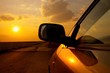 Car sunset