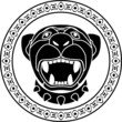 panther of aztec. stencil. second variant