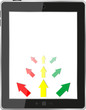 a tablet pc and business diagram.  business development concept