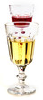 Glasses of white and red wine. Glasses of white and red wine.