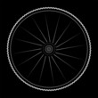 Bike wheel - vector illustration on black