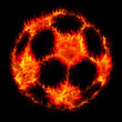 burning soccer football ball fire on black burning soccer football ball fire on black