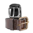 Leather Belts Isolated on White Background
