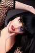 Beautiful woman with fashion makeup