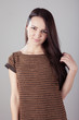 Happy young woman posing