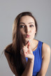 Happy young woman posing