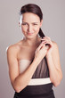 Happy young woman posing
