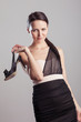 Happy young woman posing