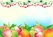fruits diet border element with place for text fruits diet border element with place for text