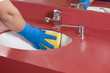Cleaning Bathroom Sink