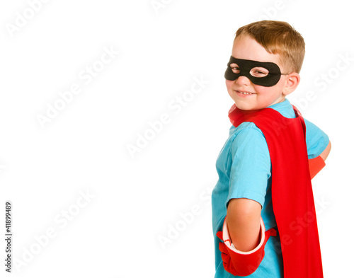 Photo: Child pretending to be a superhero Child pretending to be a superhero