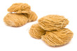 stacked raw noodles on white stacked raw noodles on white