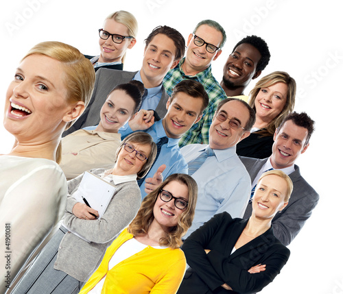 Photo: Collage of happy different people Collage of happy different people