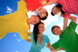 Happy children in circle