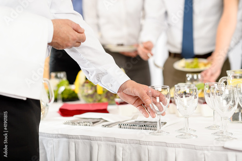 Photo: Business catering glasses for company celebration Business catering glasses for company celebration