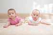 Photo: two lovely twins sisters babies two lovely twins sisters babies