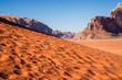 Sand dune in Wadi Rum