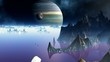 City of aliens and two planets