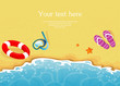 Vector illustration of Summer tropical banner