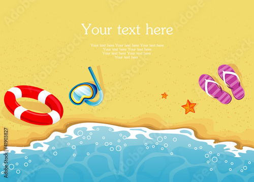 Vektor: Vector illustration of Summer tropical banner Vector illustration of Summer tropical banner