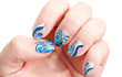 Blue manicure