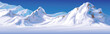 Vector of winter landscape, mountains covered snow. Vector of winter landscape, mountains covered snow.