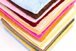 towels on white background