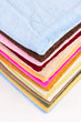 towels on white background