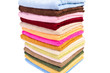 towels on white background