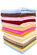 towels on white background