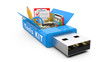 USB Flash drive with office tools and money USB Flash drive with office tools and money