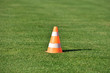 Foto: Pylone zum Training auf Fussballfeld Pylone zum Training auf Fussballfeld