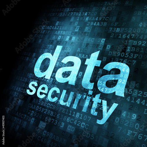Illustration: Security concept: Data on digital screen Security concept: Data on digital screen