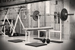 interior of an old gym