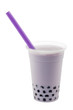 bubble tea lila mit exaktem Beschneidungspfad