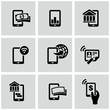Mobile banking icons set. Pay by mobile. E-commerce.