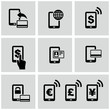 Mobile banking icons set. Pay by mobile. E-commerce.