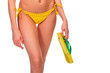 Young sexy woman in yellow swimsuit Young sexy woman in yellow swimsuit