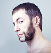 man with sideburns