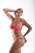 Beautiful Young Woman Wearing A Pink Bikini