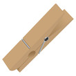 Clothespin isolated over white background
