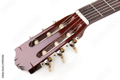 Photo: Guitar fretboard isolated on white Guitar fretboard isolated on white