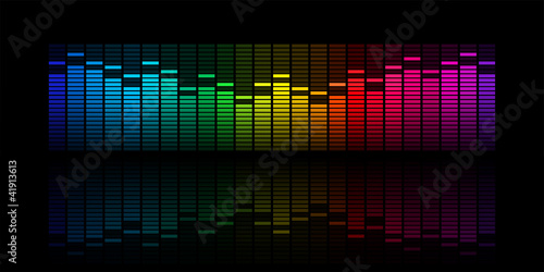 Illustration: Bunter Equalizer mit Spiegelung Bunter Equalizer mit Spiegelung