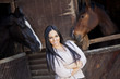Girl in the stable