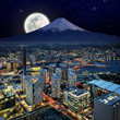 Surreal view of Yokohama city and Mt. Fuji Surreal view of Yokohama city and Mt. Fuji