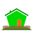 house in green color illustration house in green color illustration