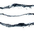 Set of water splashing isolated on white background