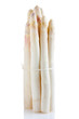 A bunch of white asparagus with a rope