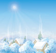 Vector of winter landscape. Vector of winter landscape.