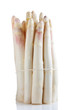 A bunch of white asparagus with a rope
